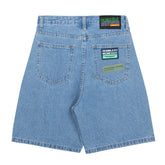Jeansshorts mit Patches für Teenager im 2000er-Stil